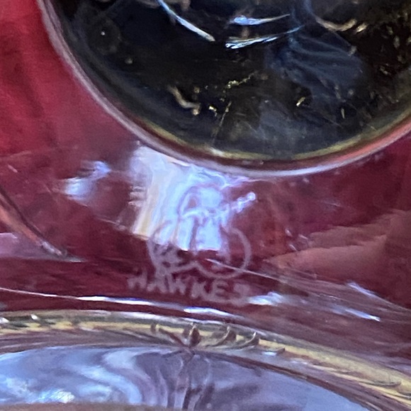 Vintage Hawkes sugar bowl and creamer set - Picture 2 of 10